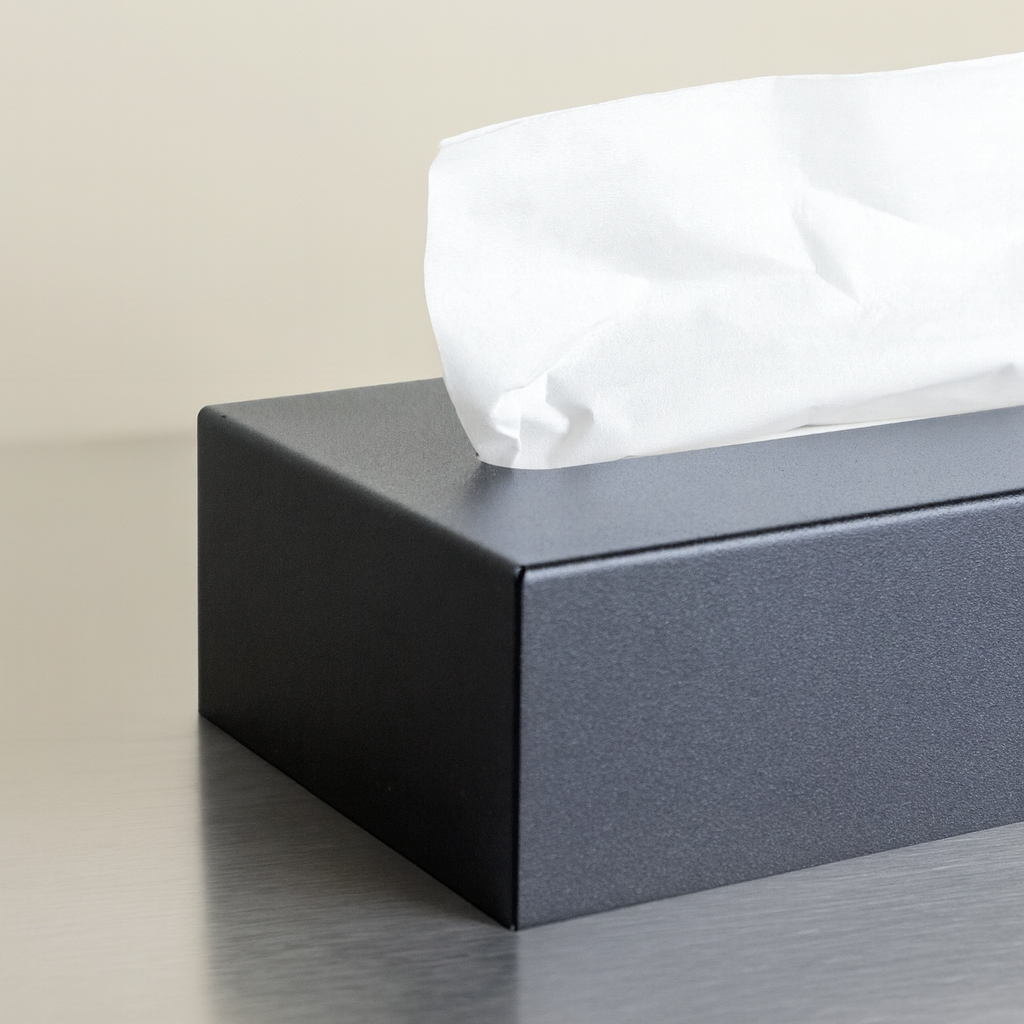 Boîte à mouchoirs simple design et colorée en acier 14 couleurs disponibles