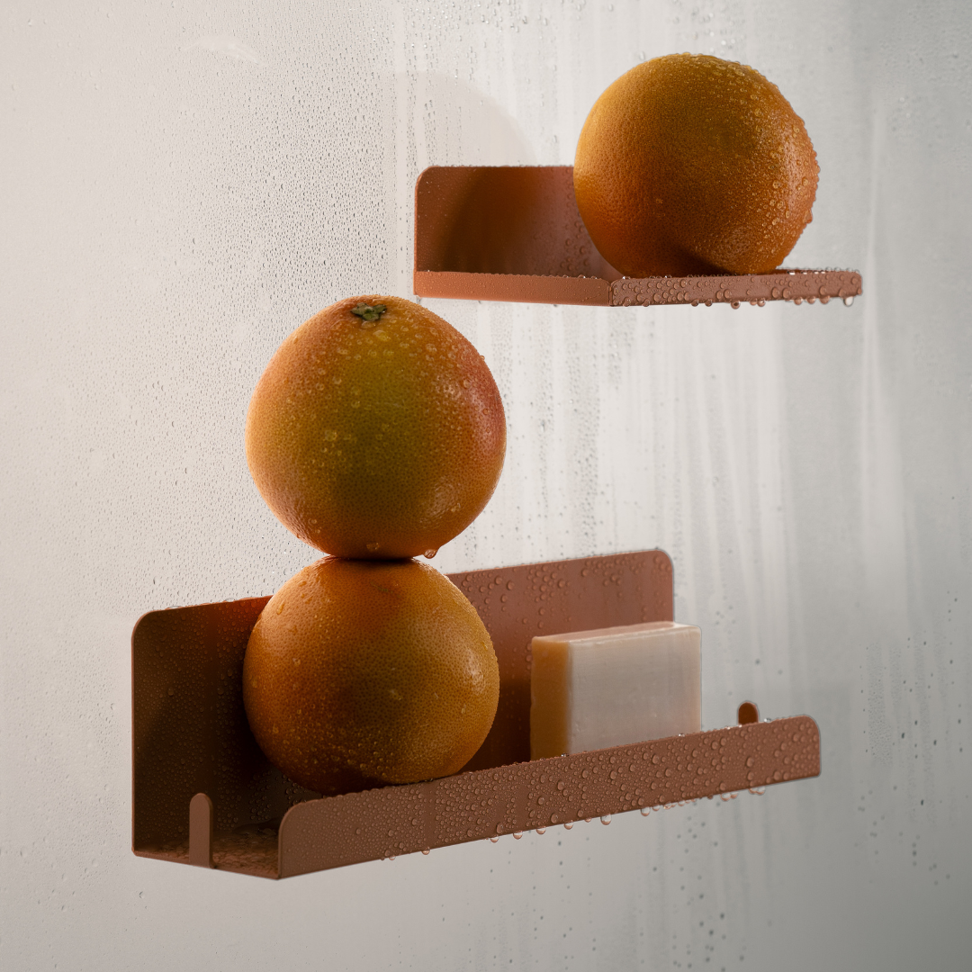 étagère ouverte en aluminium fixable au mur sans perçage