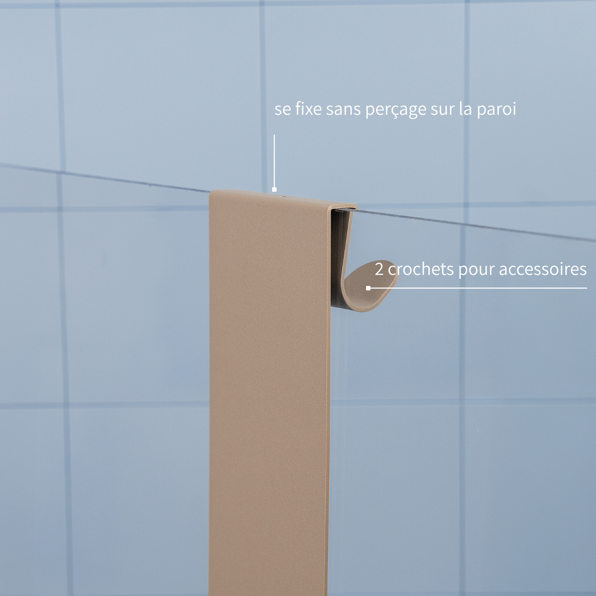 étagère de douche pour paroi en aluminium inoxydable colorée de haute qualité