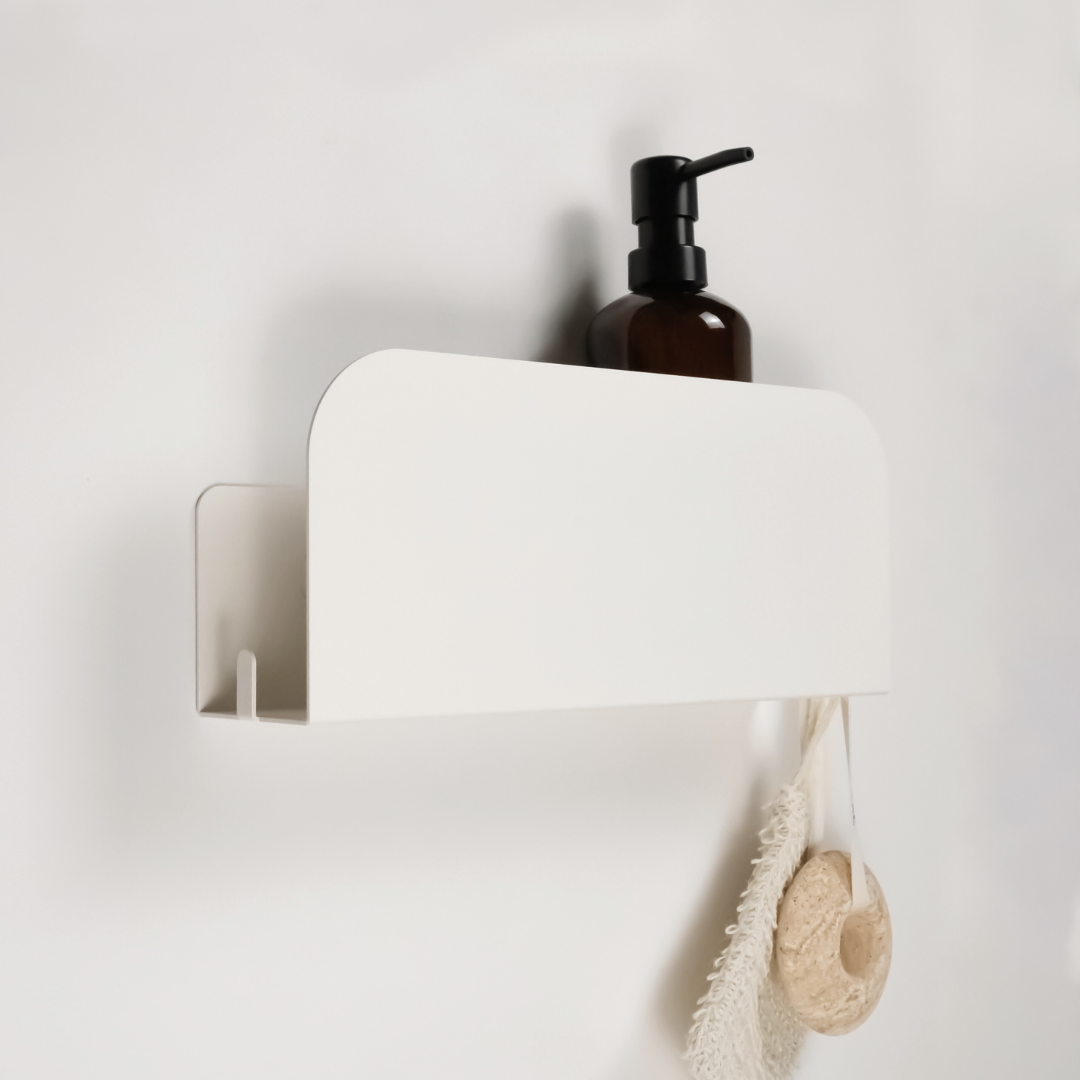 Étagère de douche design et  fixable au mur sans perçage