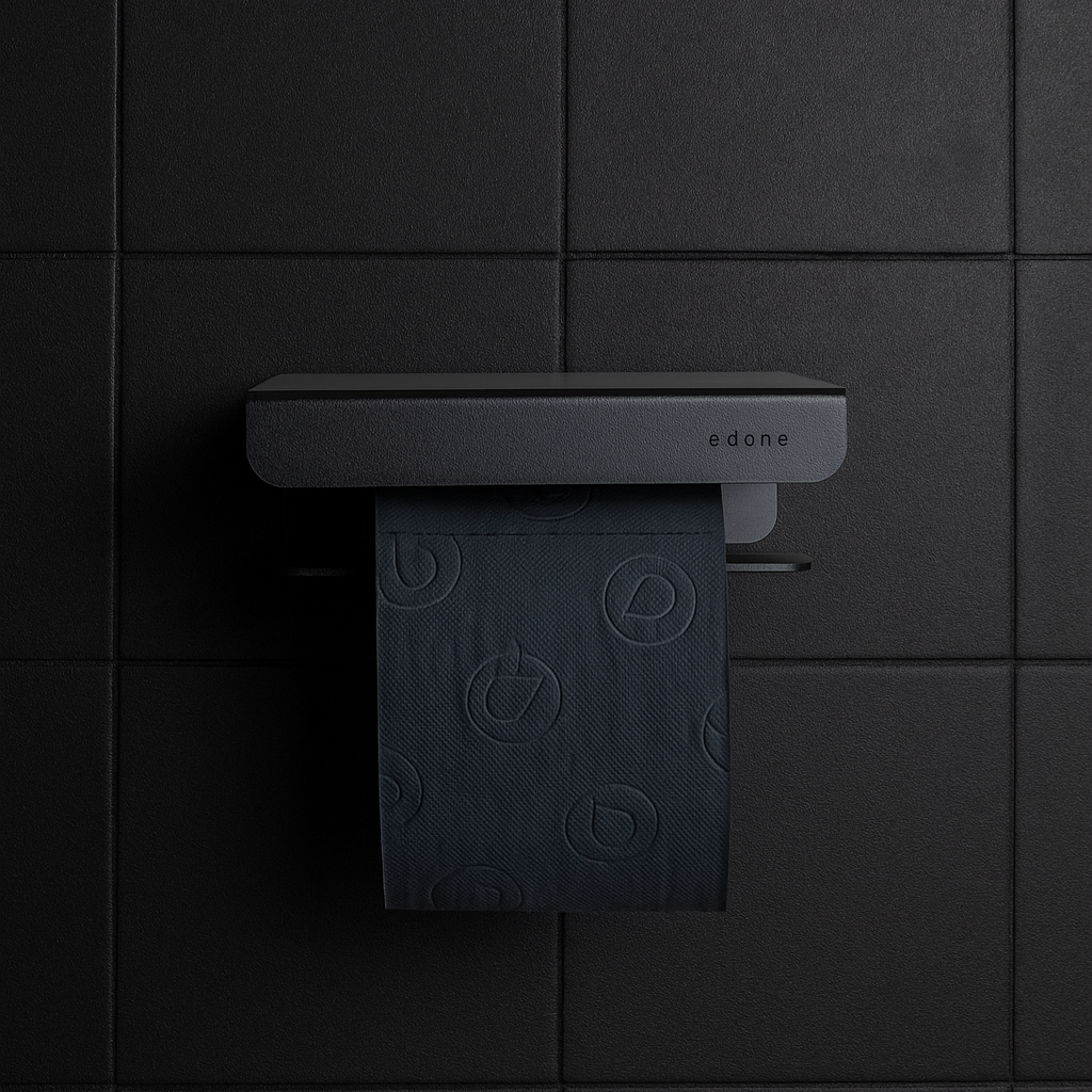 porte papier toilette pratique et design en aluminium fixable au mur sans perçage